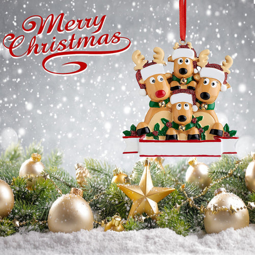 Christmas Reindeer Family Cute Home Pendant