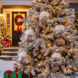 6PCS Set Glass Christmas Ornaments Decorative Hanging Balls For Tree & Holiday Party Decor Festive Home Decorations FBA Shipment