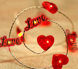 Led Copper Wire Light Love Red Lips Small Colored Lights Flashing Light Decoration Christmas Valentine's Day