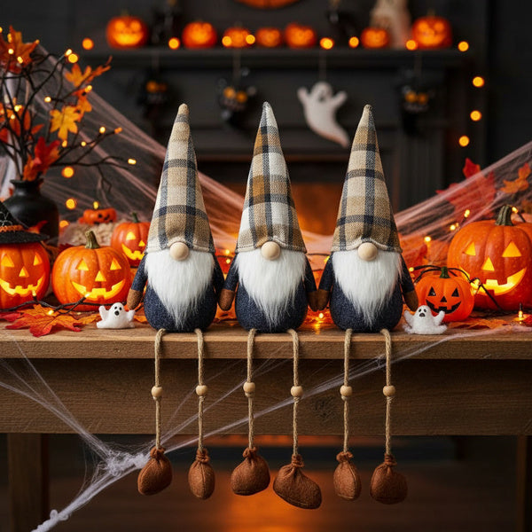 3PCS Set Christmas Gnomes Decorations Harvest & Thanksgiving Home Table Ornaments, Cute Holiday Decorations For Party Gifts, Autumn Farmhouse Gnome Centerpiece FBA Shipment