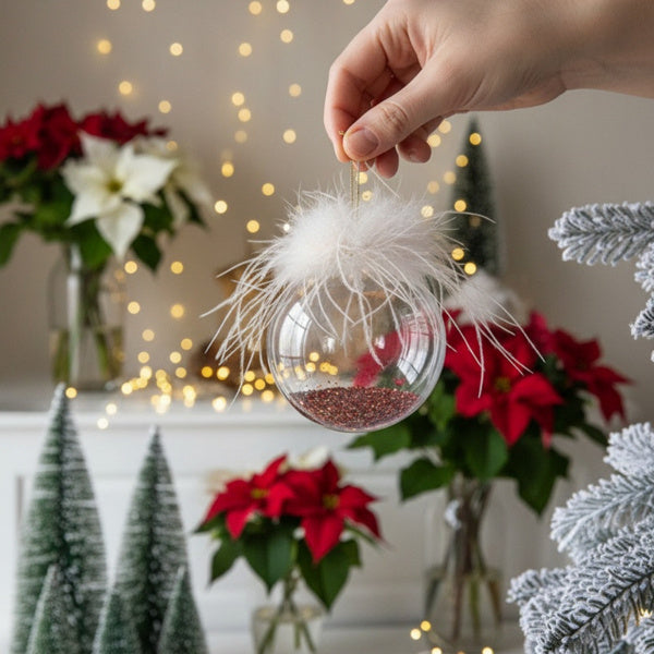 6PCS Set Glass Christmas Ornaments Decorative Hanging Balls For Tree & Holiday Party Decor Festive Home Decorations FBA Shipment